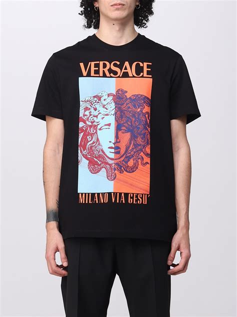 black versace tee|Versace graphic t shirts.